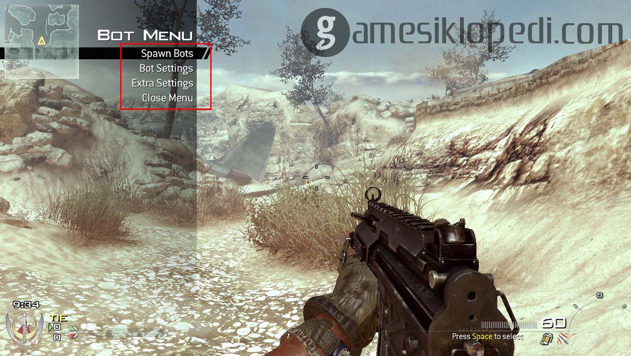 how to put bots in call of duty 1